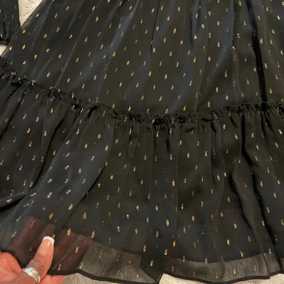 Taylor Womens Chiffon Metallic Fit & Flare Dress - Picture 6 of 12